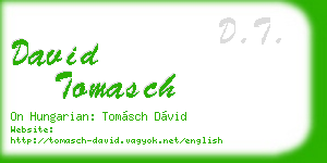 david tomasch business card