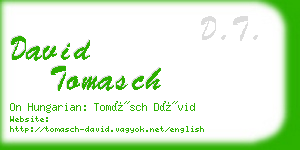 david tomasch business card
